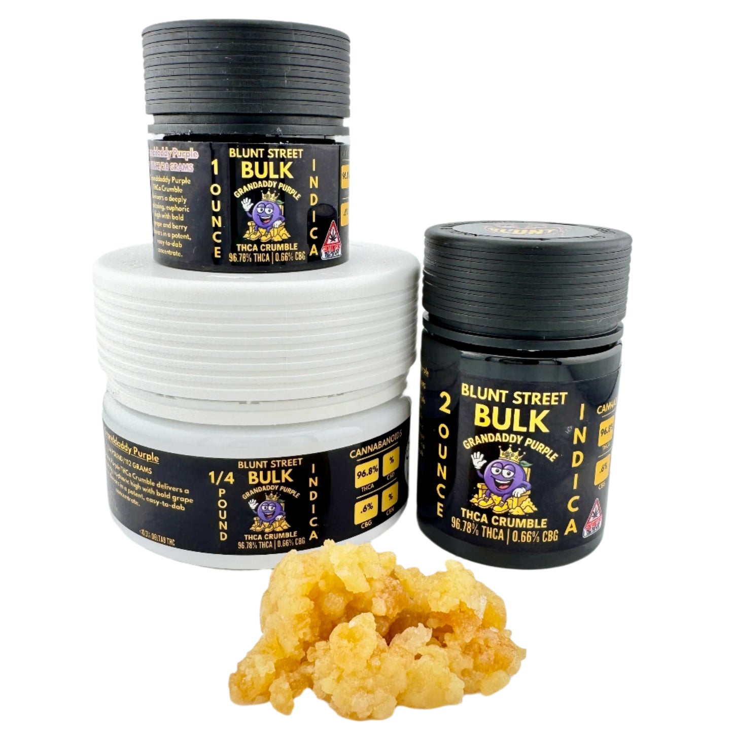 Bulk THCA Crumble – Grand Daddy Purple & Pineapple Express