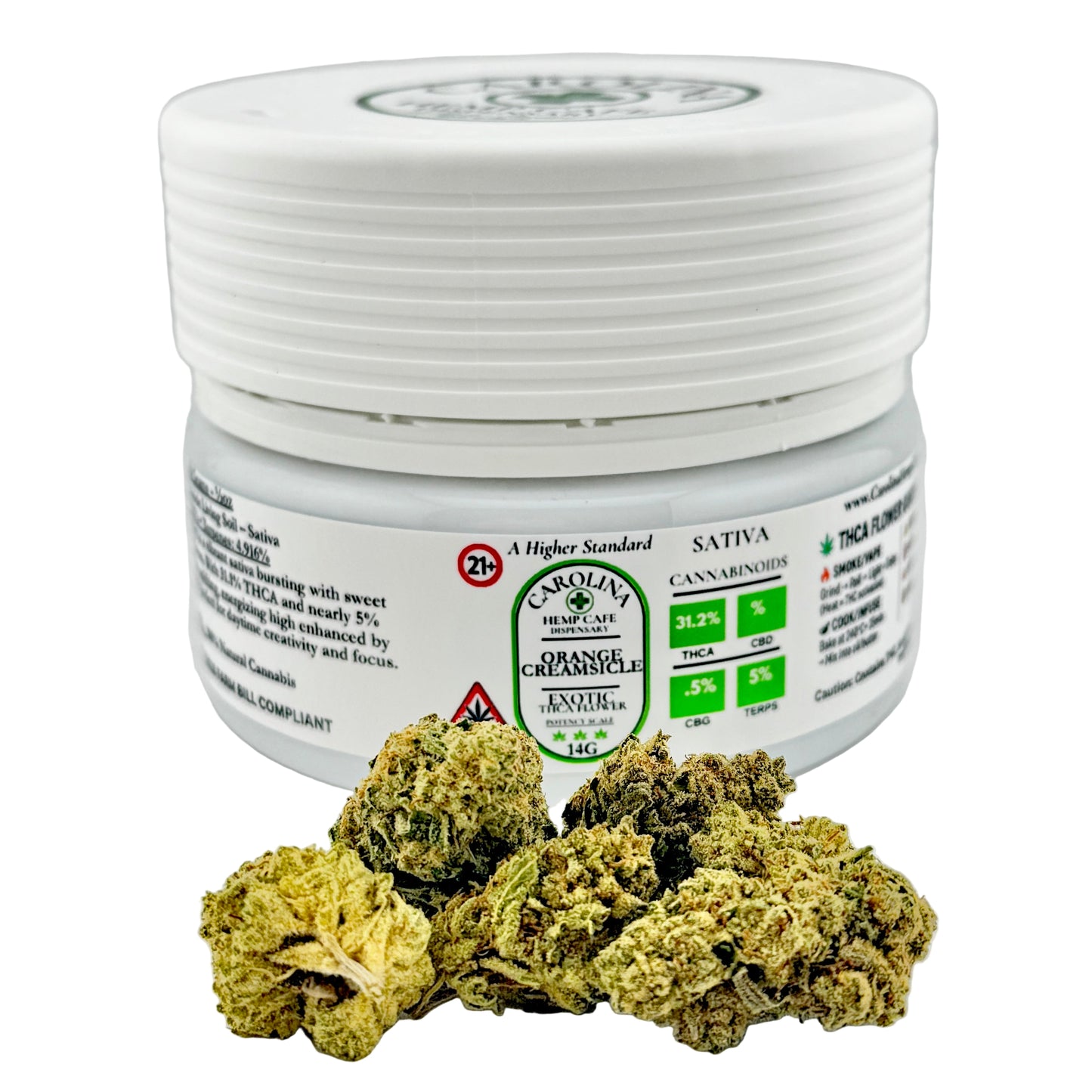 Orange Creamsicle THCA Flower – 31.2% Sativa, 5% Terpenes | Exotic Shelf Collection