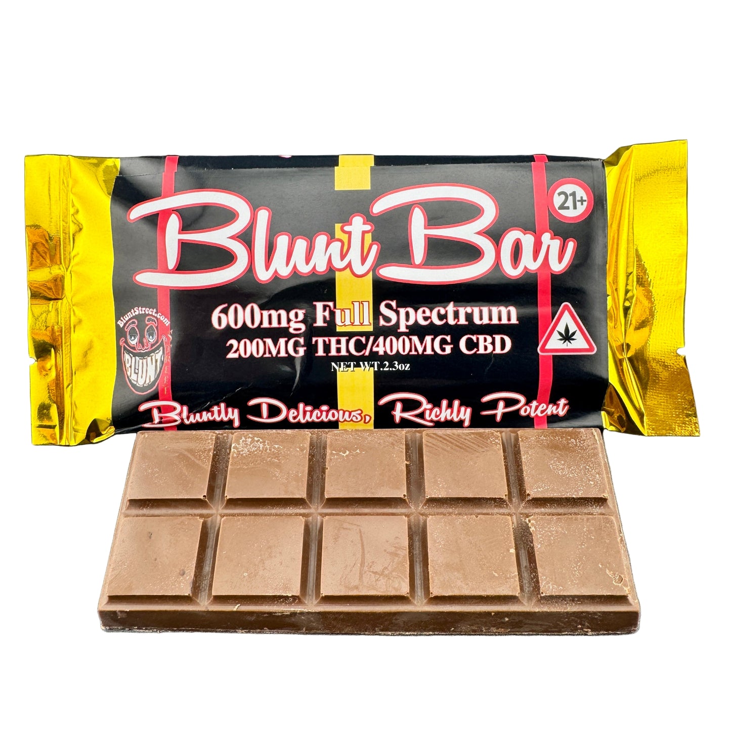 Bluntbar 600mg Full Spectrum Chocolate Bar | 200mg THC & 400mg CBD