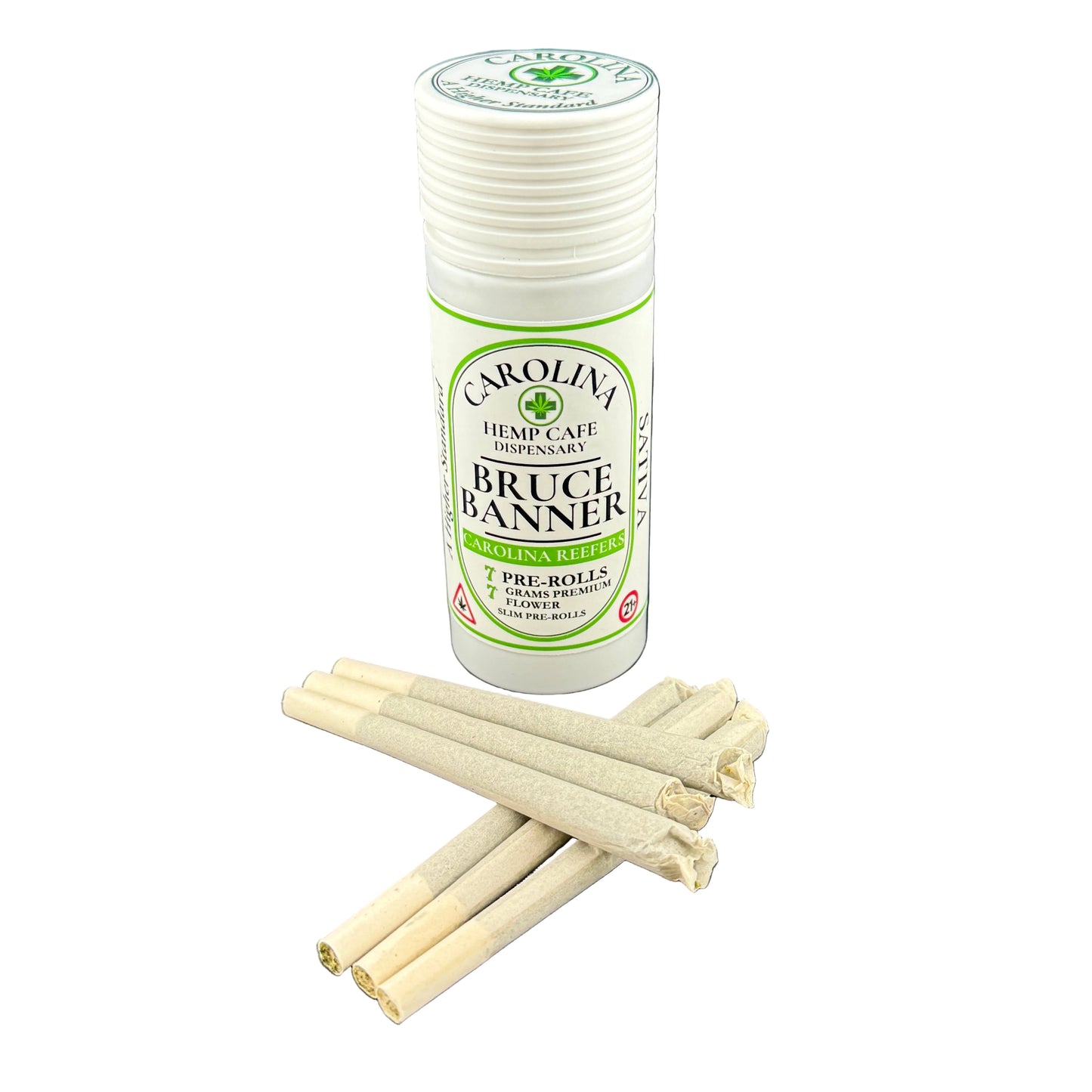 Bruce Banner Carolina Reefer Slim Pre-Rolls | 1g Each | 7 Count Pack | Bio Filters