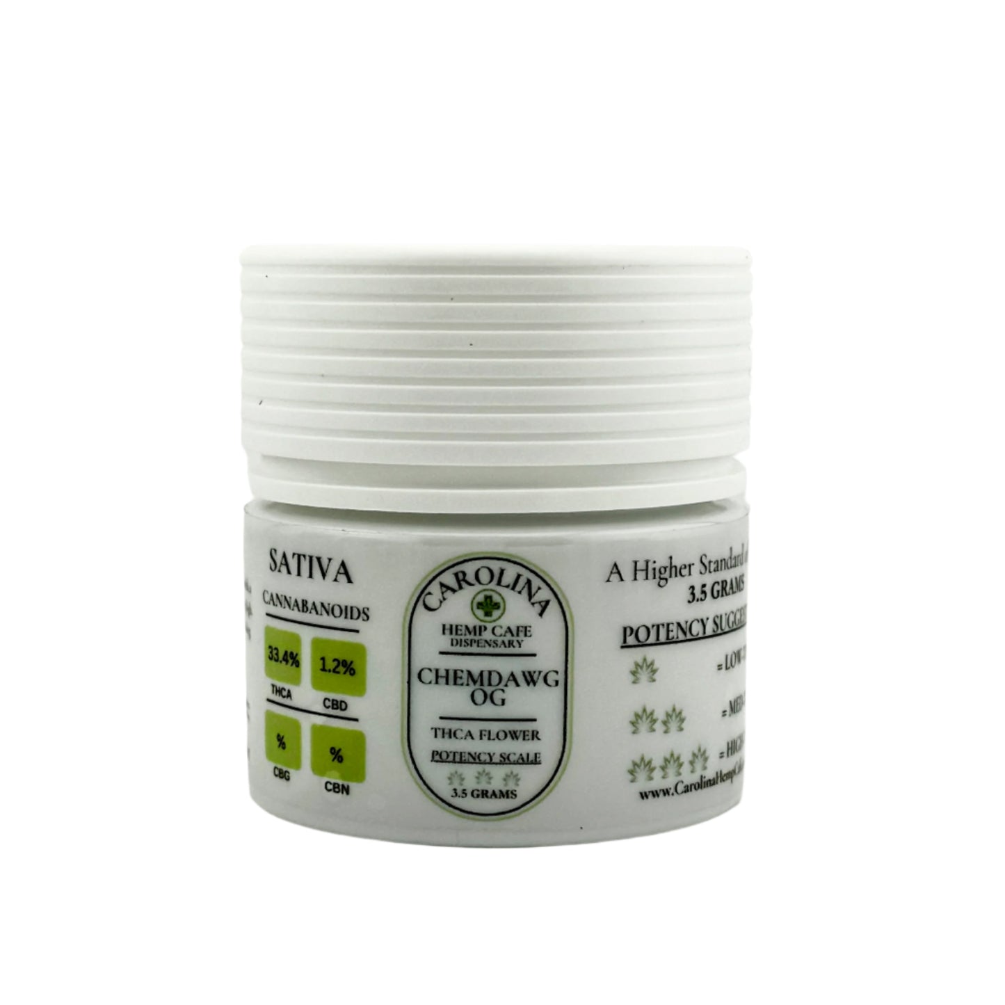 Chemdawg OG THCA Flower - 33.4% THCA, 1.2% CBG, Sativa-Dominant Hybrid