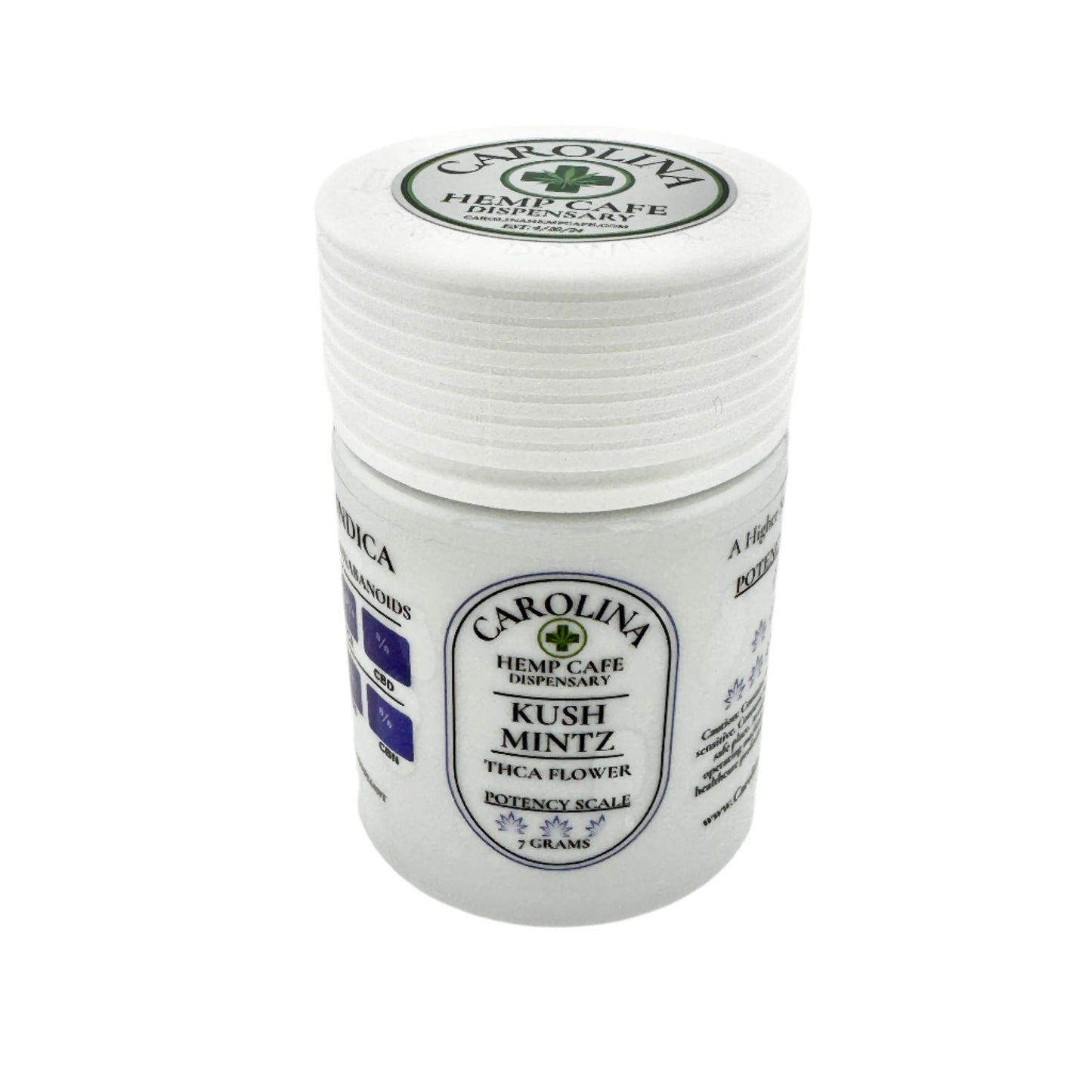 Kush Mintz 28.4% THCA Flower, Indoor-Grown, Carolina Hemp Cafe