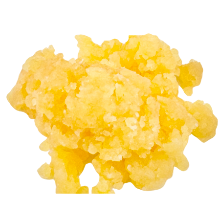 Yellow popcorn on a white background