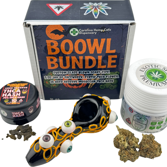 Halloween Sale: BOOWL BUNDLE Smoke & Scream | Facewreck Flower + Aged Hash + Custom Pipe