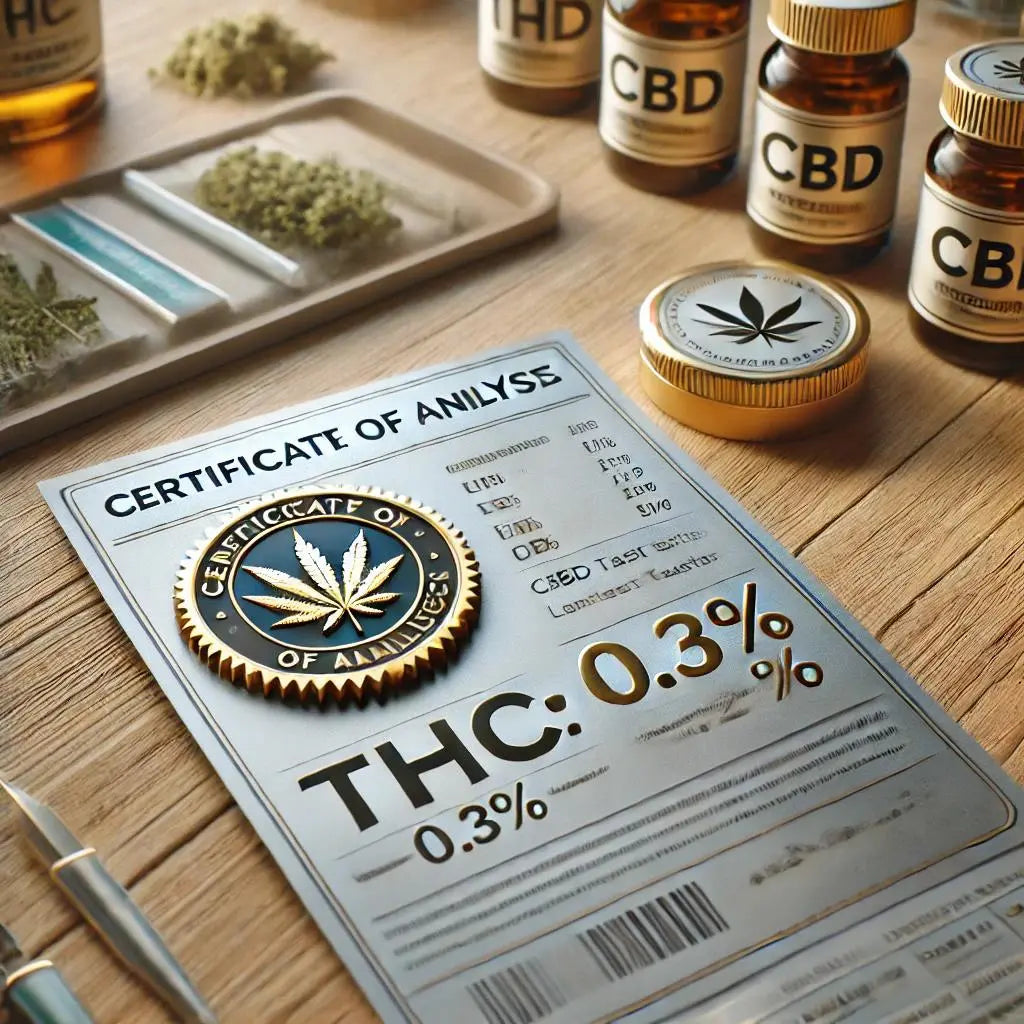 Certificate of Analysis COA for Hemp Derived THC