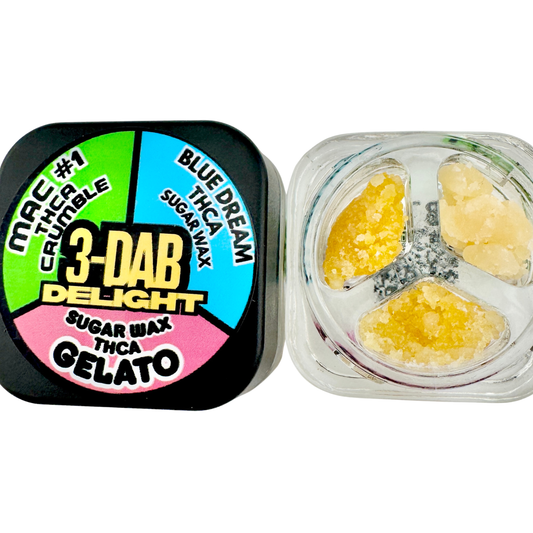 3-Dab Delight | Blue Dream, MAC 1 and Gelato | THCA Concentrate Bundle
