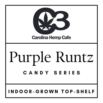 PURPLE RUNTZ Hybrid - by Carolina Hemp Cafe - THCA Cannabis Delta-9 Indoor-Grown Top Shelf Flower Carolina Hemp Cafe