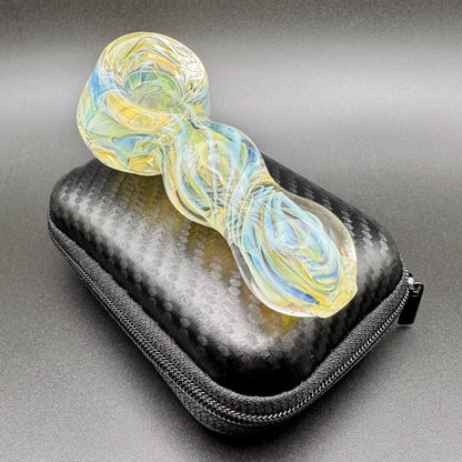 4" Tobacco Smoking Glass Pipe Collectible Handmade Pipes with Case Blunt Street