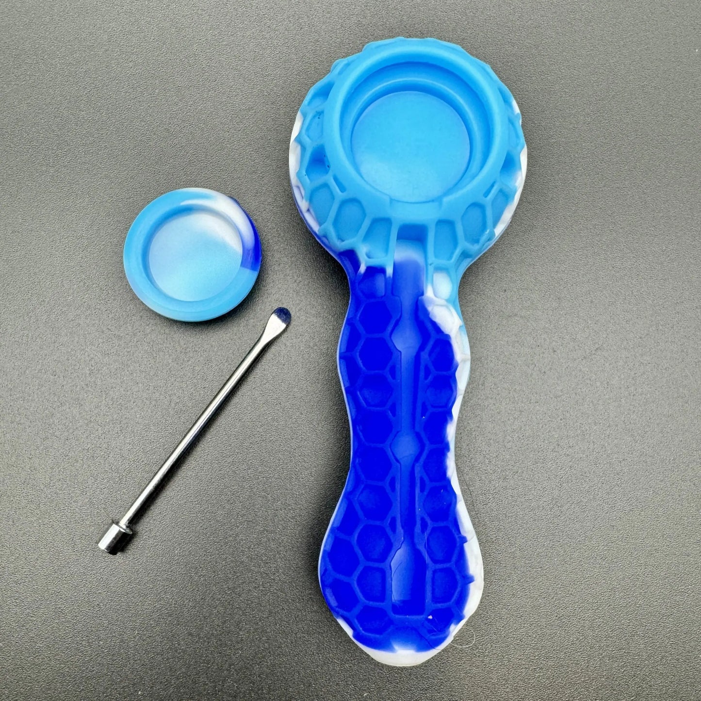 4" Tobacco Smoking Silicone Pipe with Glass Bowl Blunt Street