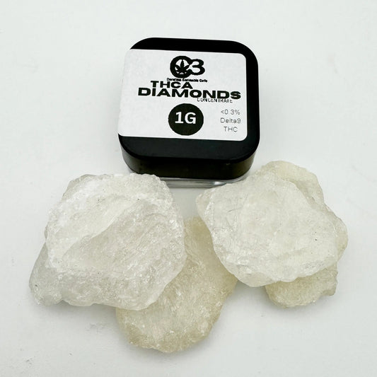 99.47% THCA Diamonds Concentrate, Pure Odorless and Tasteless, Easy to crush!  Snowcap your bowl!  Get Higher! Pure D9 THC, 100% NATURAL! Blunt Street