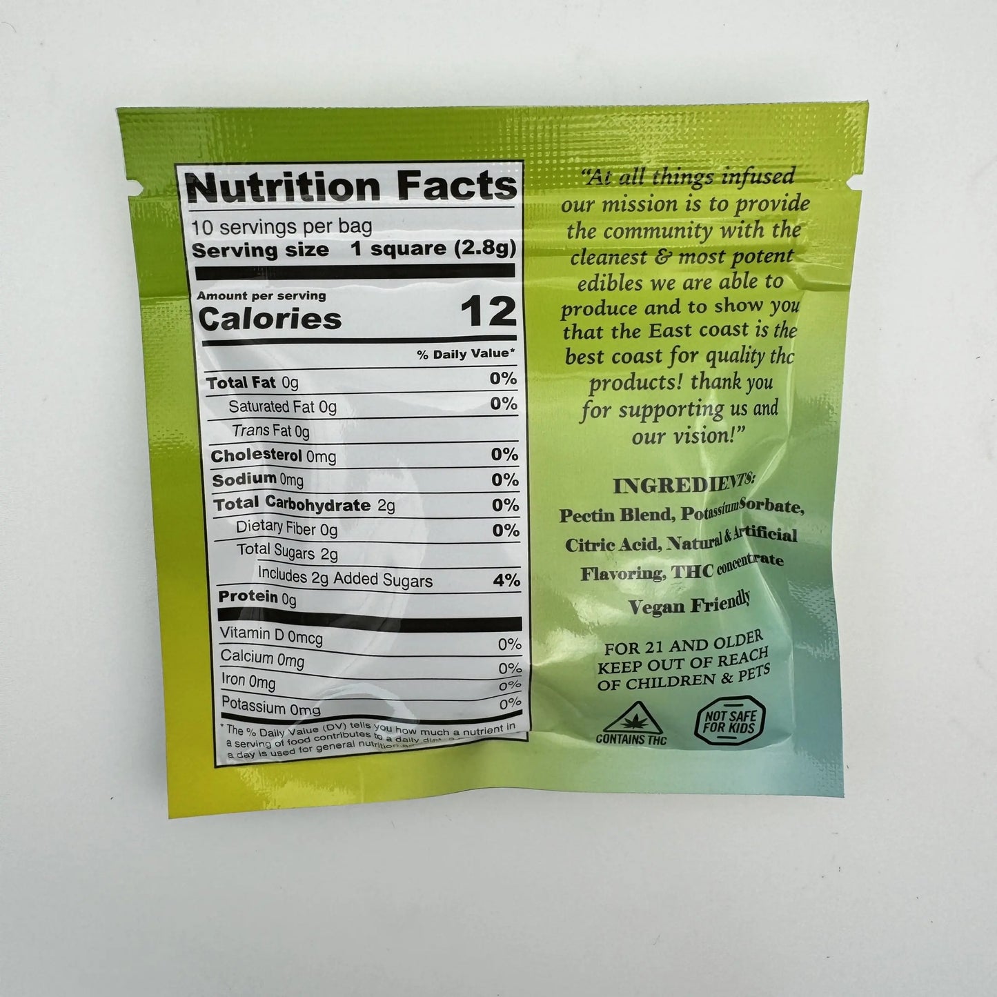 All Things Infused - 50mg - 10 Cubes Hemp Derived THC Edible Gummy 500mg Total, Hemp Derived Delta 9 THC Hemp Carolina Hemp Cafe