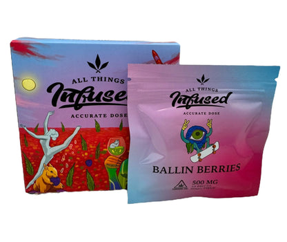 All Things Infused - 50mg - 10 Cubes Hemp Derived THC Edible Gummy 500mg Total, Hemp Derived Delta 9 THC Hemp Carolina Hemp Cafe