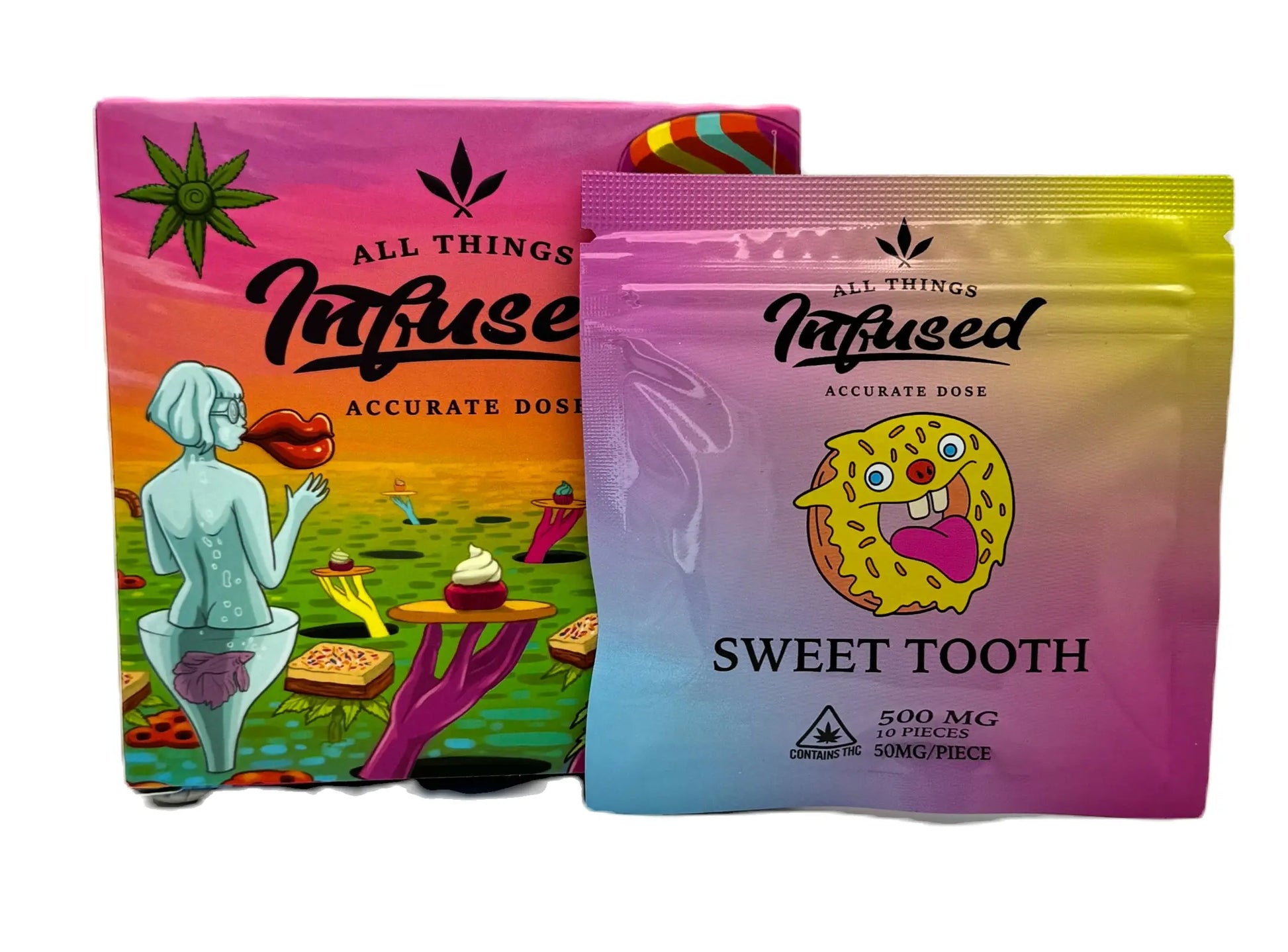 All Things Infused - 50mg - 10 Cubes Hemp Derived THC Edible Gummy 500mg Total, Hemp Derived Delta 9 THC Hemp Carolina Hemp Cafe