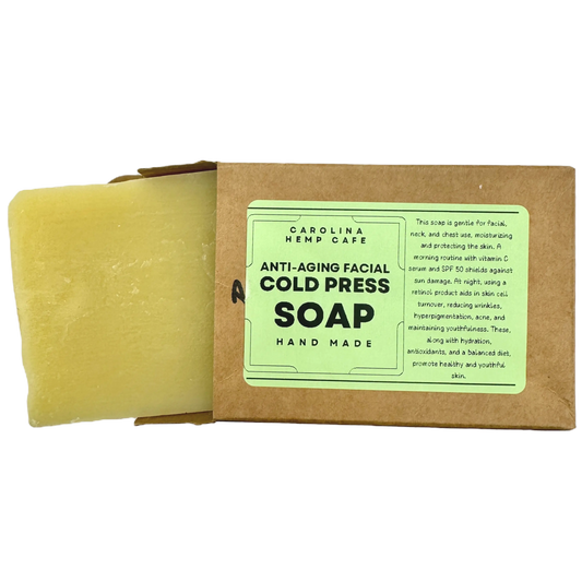 Anti-Aging Facial Bar - Cold Pressed Soap  by Carolina Hemp Cafe Carolina Hemp Cafe