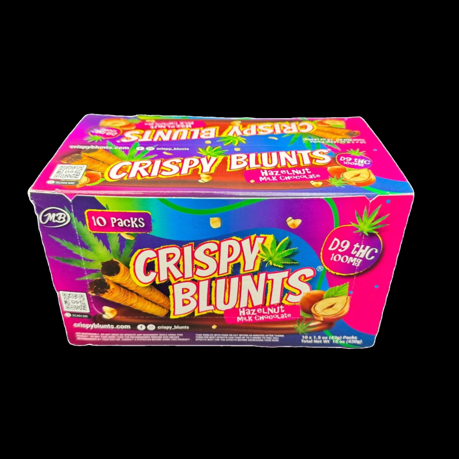 Crispy Blunts - Hazelnut Chocolate Cream (100mg D9) | 2 Sticks (1.5 oz), Edibles, Gummies, D9 THC Carolina Hemp Cafe