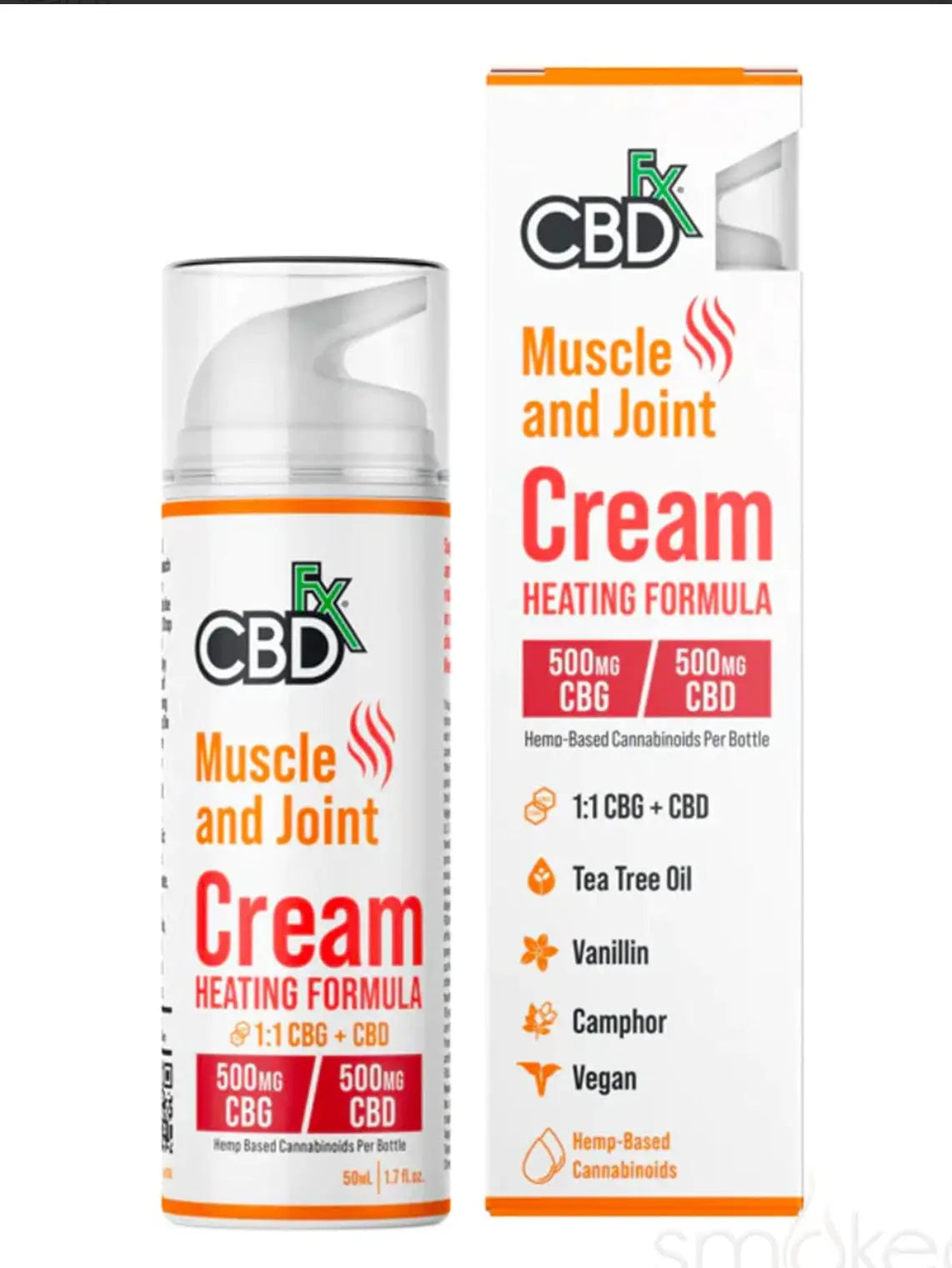 Muscle & Joint 500mg CBD + 500mg CBG Heating Cream by CBDfx by CBDfx CBDfx