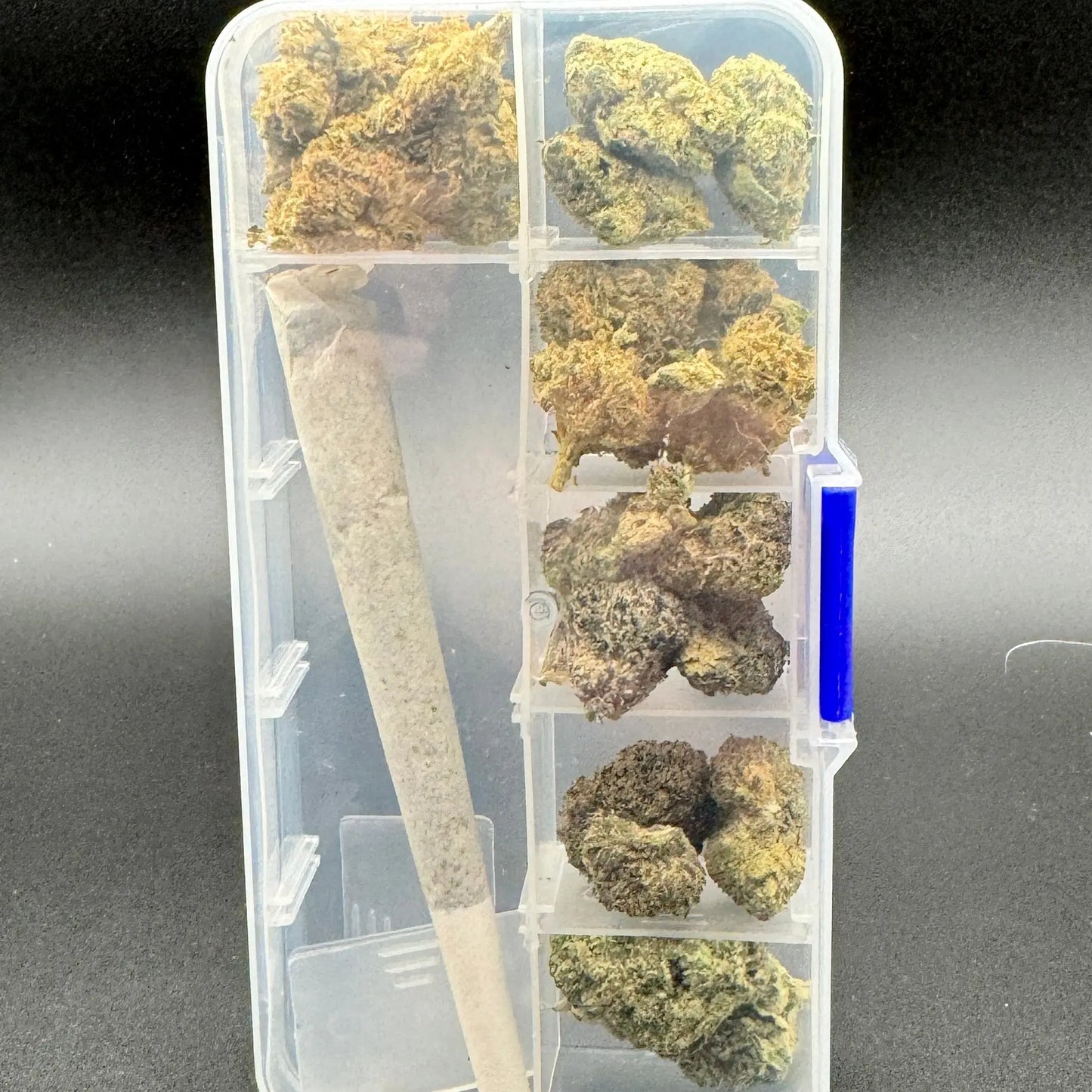 "THE MINNOW" Tackle Box - An Assortment of THCa Flower and A Diamond Pre-Roll Carolina Hemp Cafe