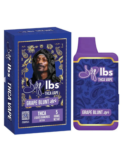 SNOOP DOGG LBS THCA DISPOSABLE 5G VAPORIZER - 5000MG - Gin & Juice Indica, Grape Blunt Sativa, Watermelon-Apple Hybrid Snoop Dogg