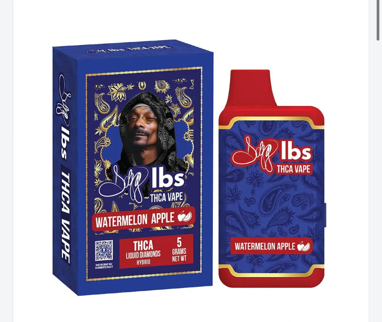 SNOOP DOGG LBS THCA DISPOSABLE 5G VAPORIZER - 5000MG - Gin & Juice Indica, Grape Blunt Sativa, Watermelon-Apple Hybrid Snoop Dogg