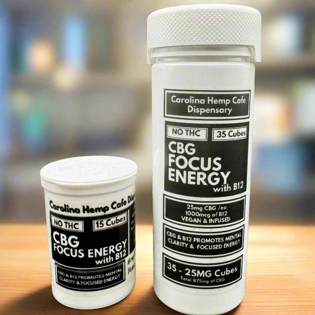 25mg CBG Focus Energy with B-12 Gummies |  THC FREE | Boost Your Energy and Focus Naturally | Carolina Hemp Cafe