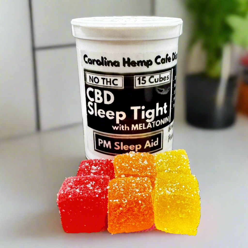 CBD Sleep Tight with Melatonin - Sleep Aid Cubes (No THC) by Carolina Hemp Cafe