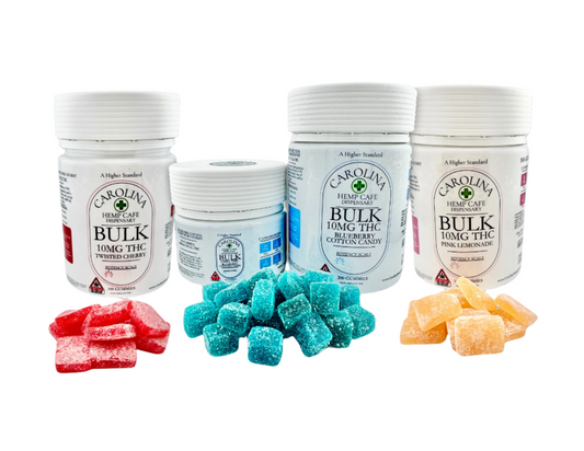 Bulk 10mg THC Gummies – Blueberry, Cherry & Pink Lemonade | Delta-9 Edibles