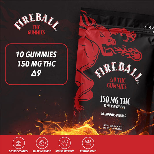 15MG Fireball Delta-9 THC Gummies | Tastes Like Heaven, Burns Like Hell!