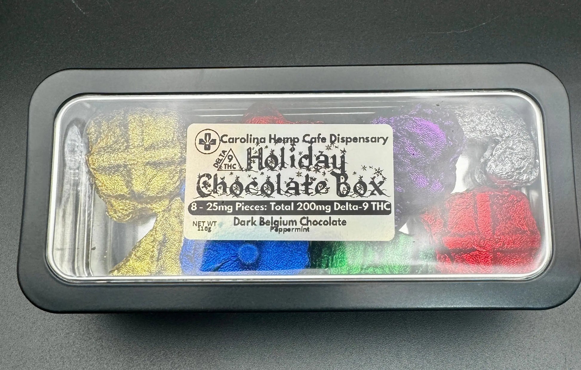 Full Spectrum 400mg THC/CBD Christmas Holiday Chocolate Box Product vendor   Carolina Hemp Cafe