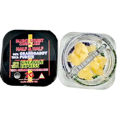 2G HALF & HALF THCA Crumble and Live Resin – 2 Strain Concentrate Combo | Blunt Street