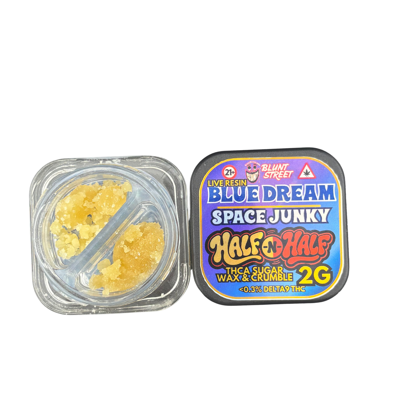 HALF & HALF Bundle| 2G THCA Crumble and Live Resin | 2 Strain Concentrate Combo | Blunt Street