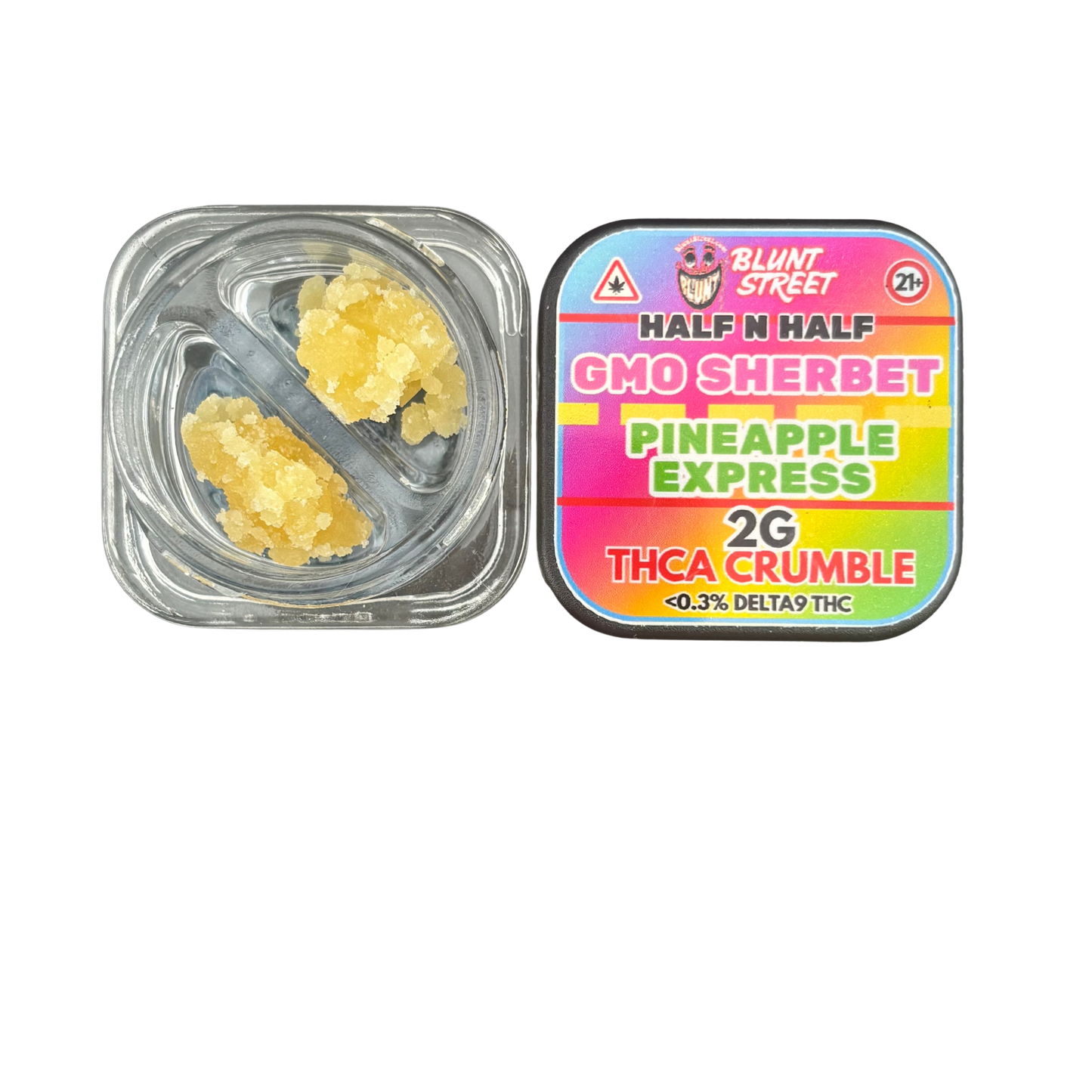HALF & HALF Bundle| 2G THCA Crumble and Live Resin | 2 Strain Concentrate Combo | Blunt Street