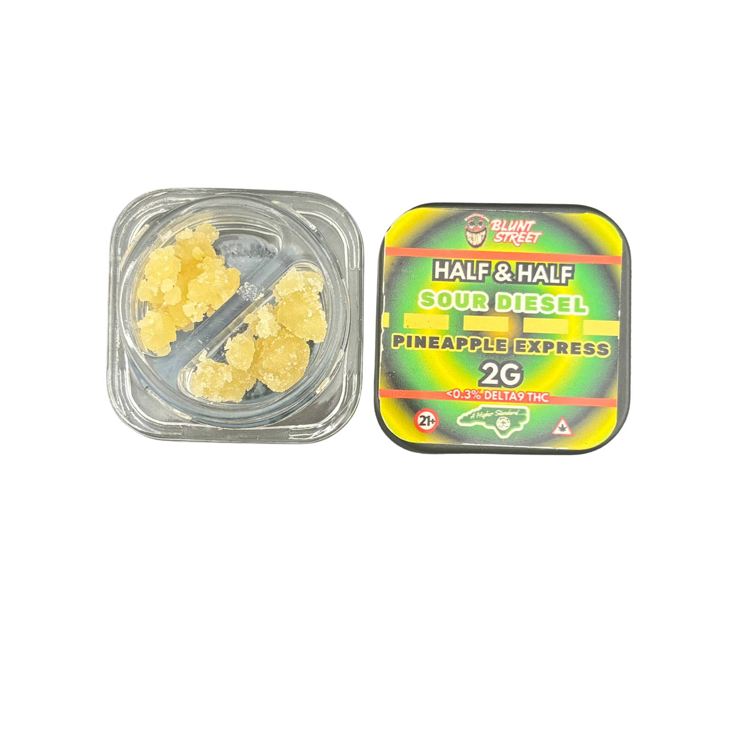 HALF & HALF Bundle| 2G THCA Crumble and Live Resin | 2 Strain Concentrate Combo | Blunt Street