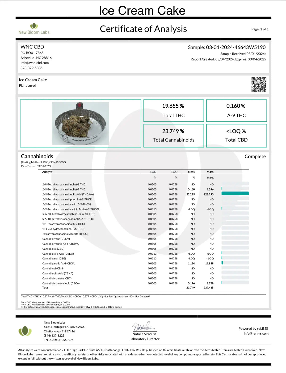 ICE CREAM CAKE - Indica by Carolina Hemp Cafe - THCA Flower Cannabis Delta-9 Indoor-Grown Top Shelf Flower Product vendor THCA Flower  Carolina Hemp Cafe