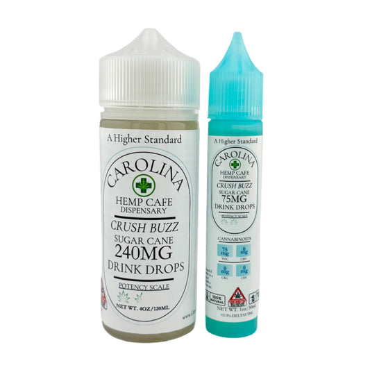 Crush Buzz THC Drops - 75mg/240mg, Fast Acting Water-Soluble THC!