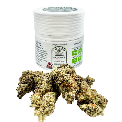 Facewreck – 31.06% THCa Sativa Hybrid Premium Flower