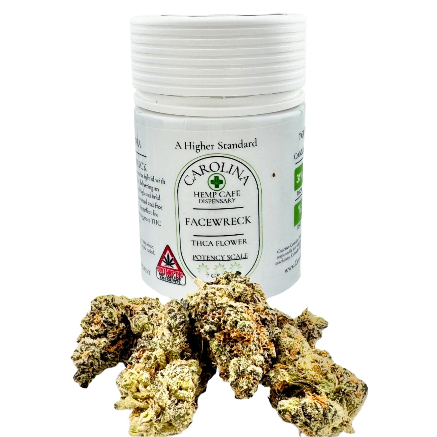 Facewreck – 31.06% THCa Sativa Hybrid Premium Flower