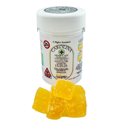 Full Spectrum Daytime Sativa Gummies – 15mg THC | 25mg CBD | 25mg CBG – Clarity & Focus Formula
