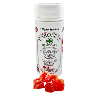 Full Spectrum Daytime Sativa Gummies – 15mg THC | 25mg CBD | 25mg CBG – Clarity & Focus Formula