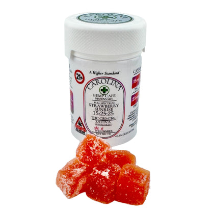 Full Spectrum Daytime Sativa Gummies – 15mg THC | 25mg CBD | 25mg CBG – Clarity & Focus Formula