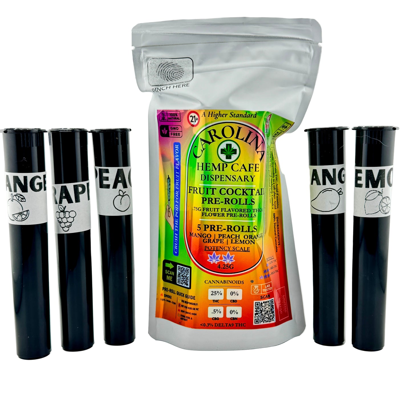 THCA Pre-Rolls - Fruit Cocktail 0.75g 5-Pack