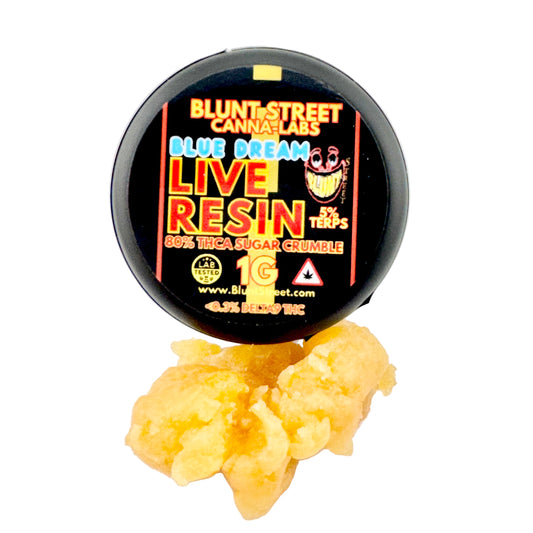 Blue Dream Live Resin Sugar Crumble – 80% THCA Hybrid