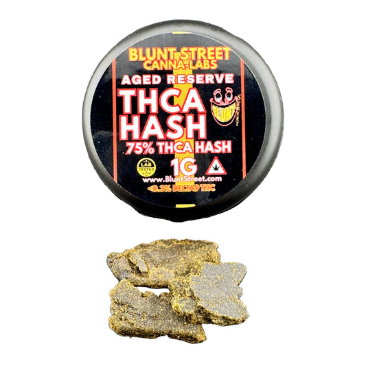 Aged Reserve THCA Hash – 75% THCA | Hand-Pressed Hydroponic Kief