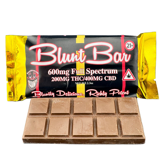 600mg THC Chocolate Bar - BLUNTBAR (NEW LOOK, SAME TASTE)