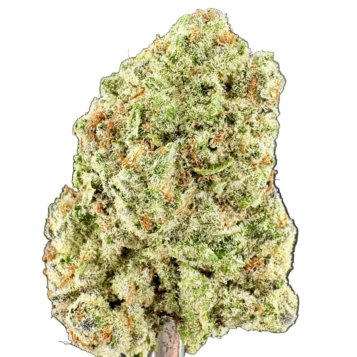 Close-up of a block of green cannabis on a dark background