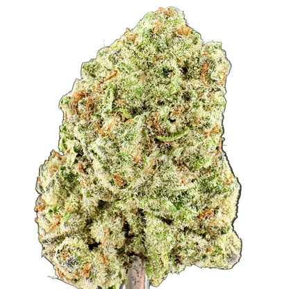 Close-up of a block of green cannabis on a dark background