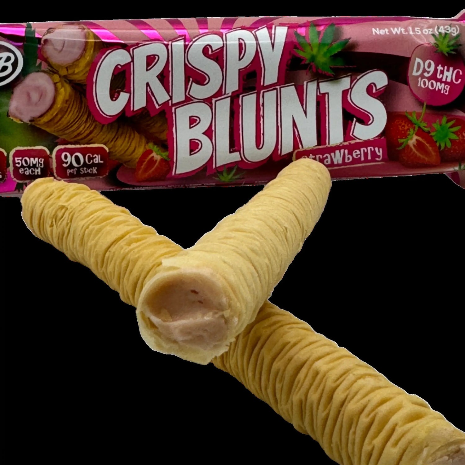 Crispy Blunts - Hazelnut Chocolate Cream (100mg D9) | 2 Sticks (1.5 oz), Edibles, Gummies, D9 THC Carolina Hemp Cafe