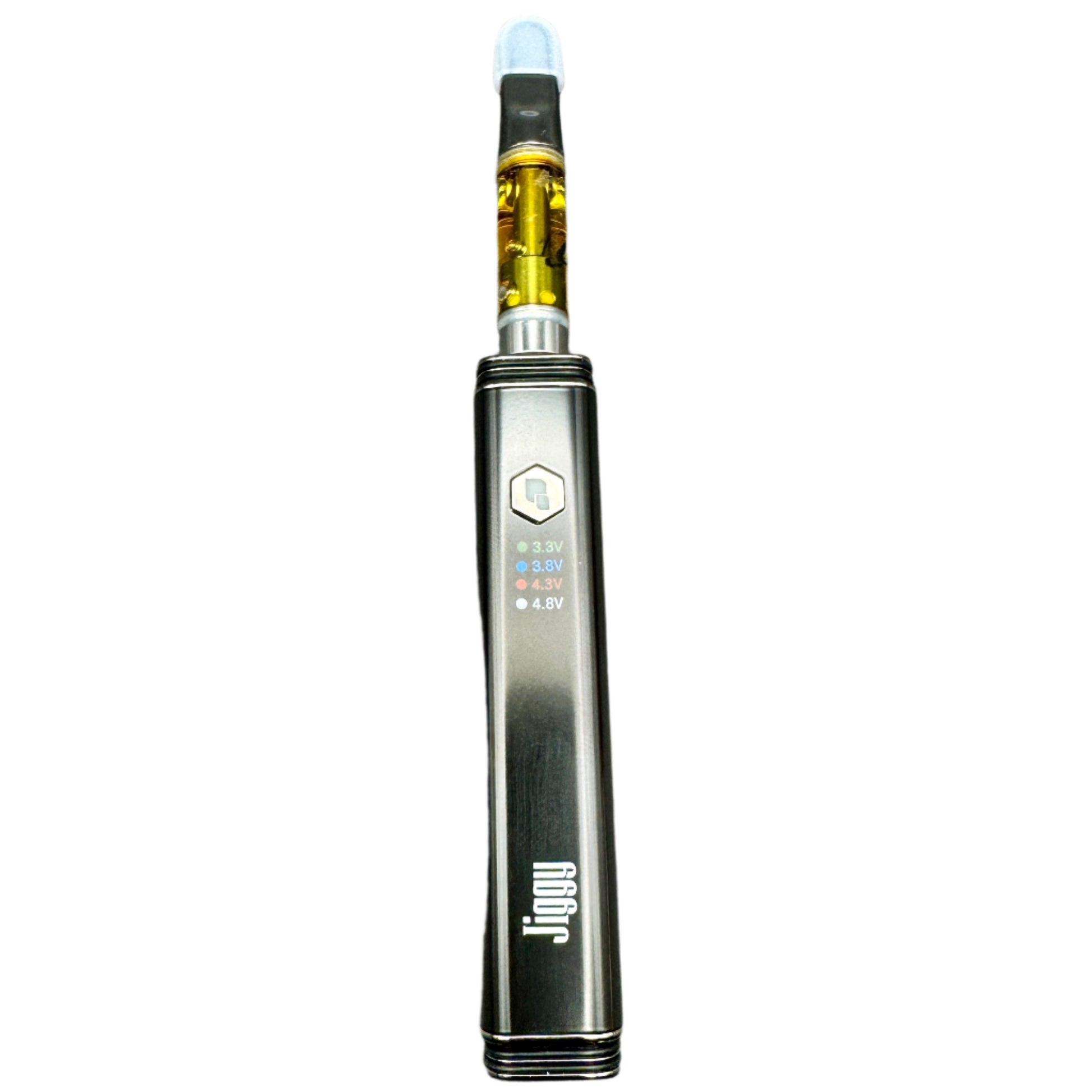 Electronic cigarette device on a gray background