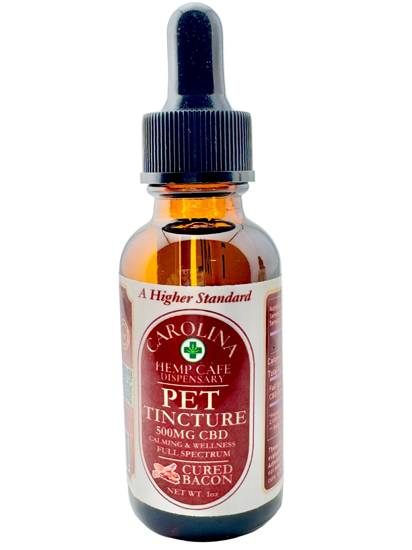 Bottle of Carolina Hemp Co. Pet Tincture on a white background