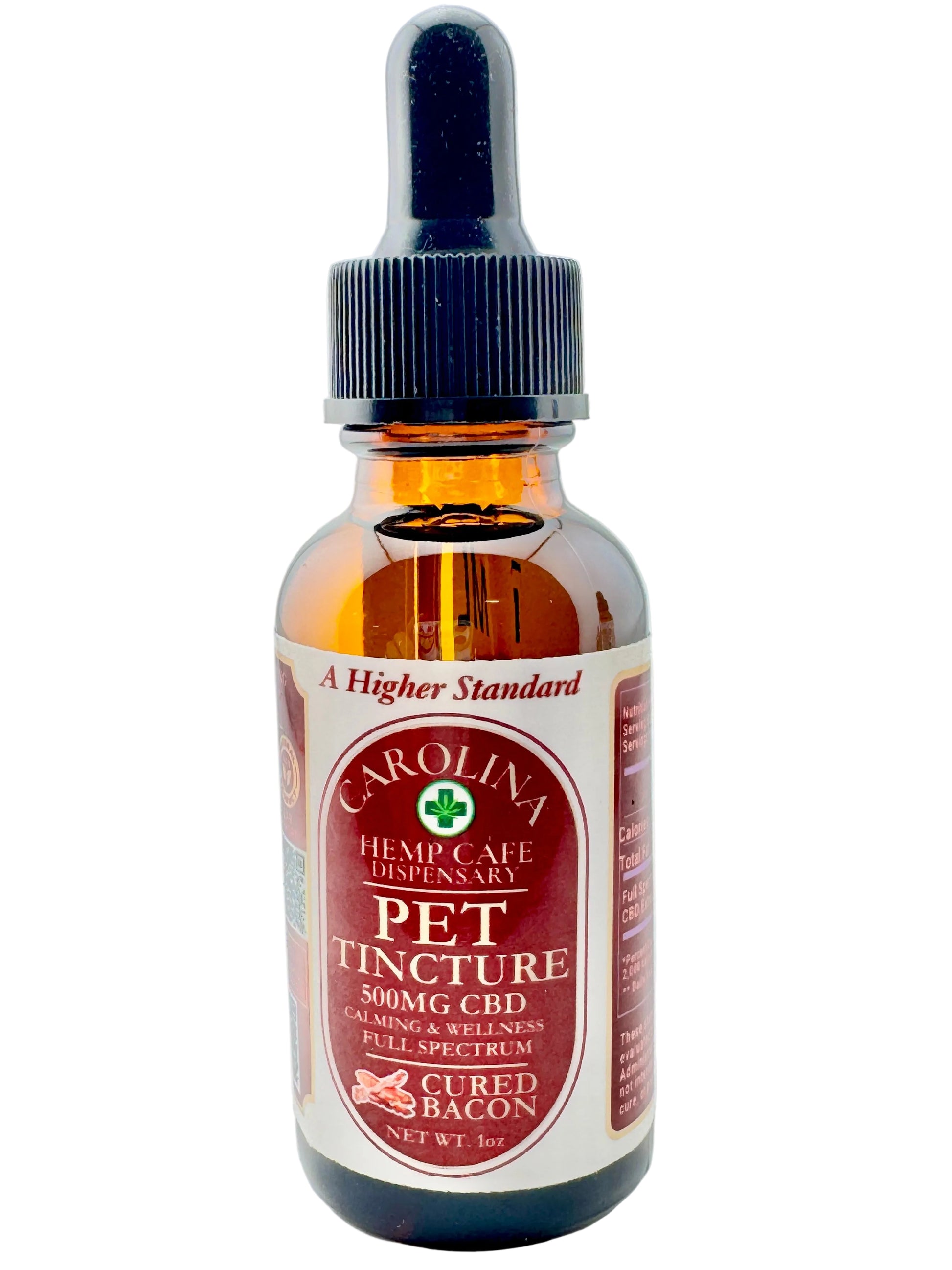 Bottle of Carolina Hemp Co. Pet Tincture on a white background