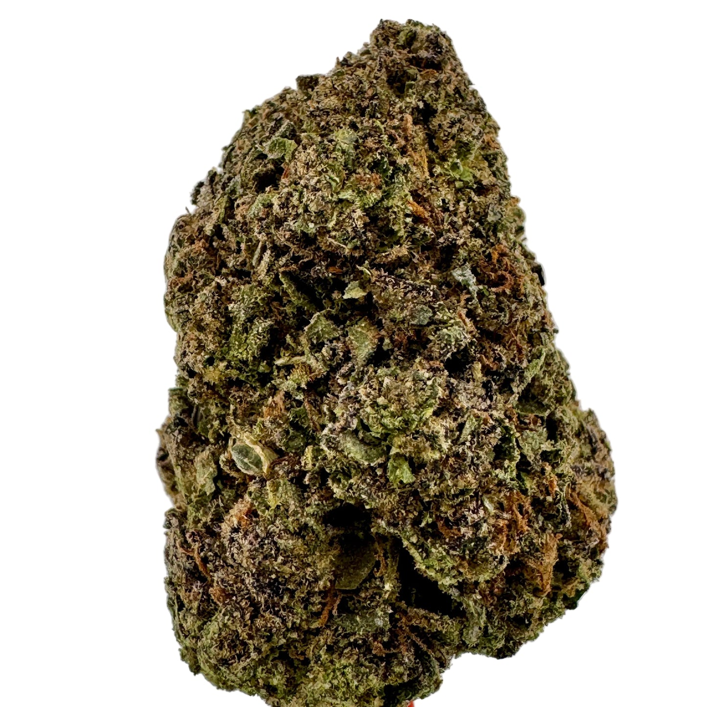 Close-up of a clump of cannabis on a light gray background